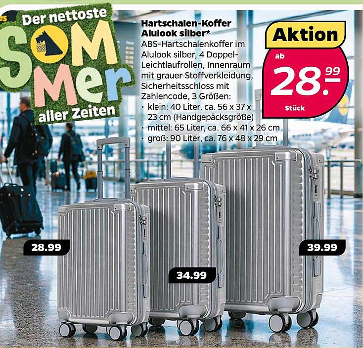 Hartschaln-Koffer Alulook silber*
