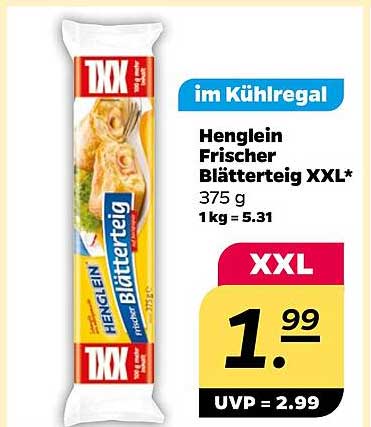 Henglein Frischer Blätterteig XXL*