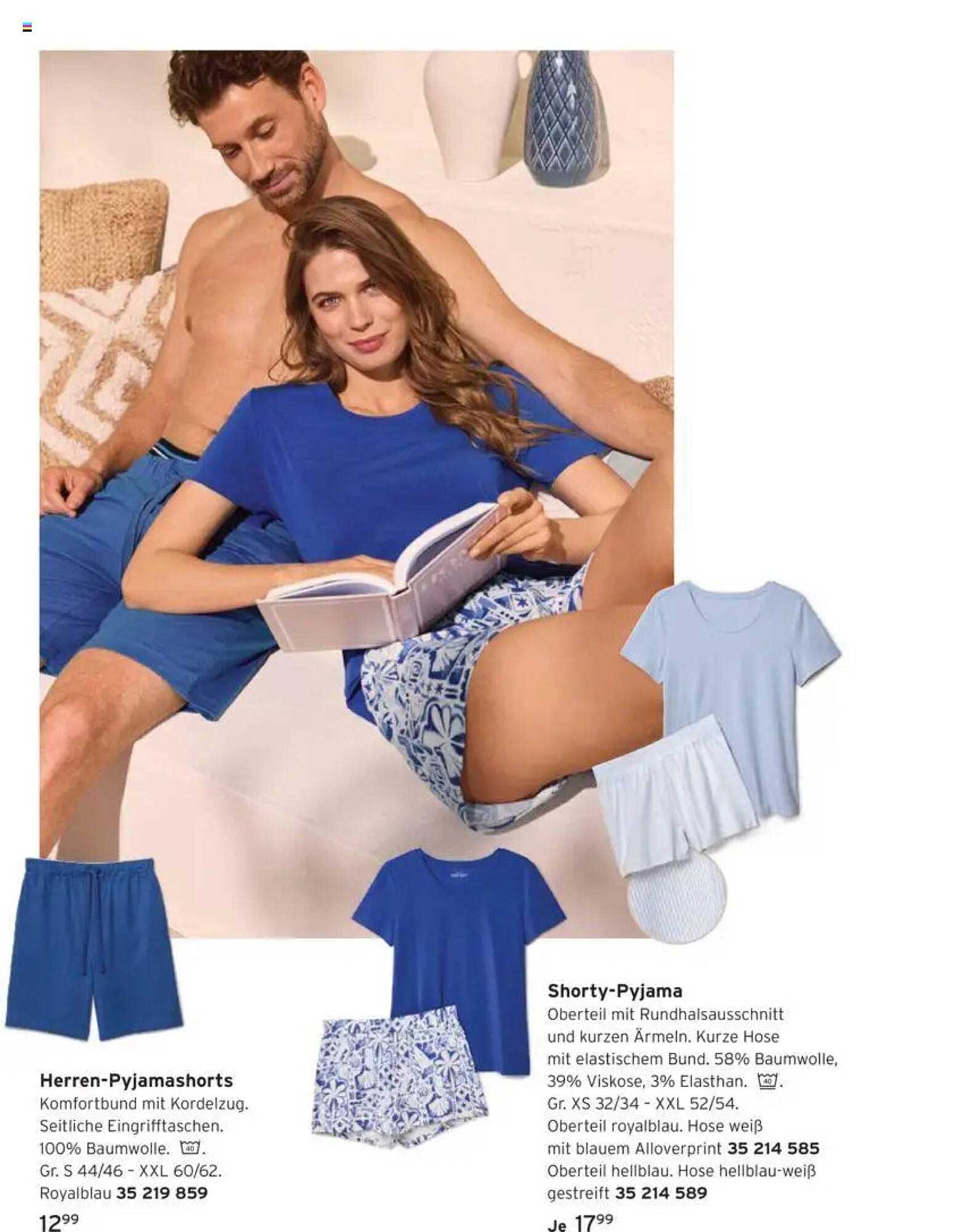 Herren-Pyjamashorts