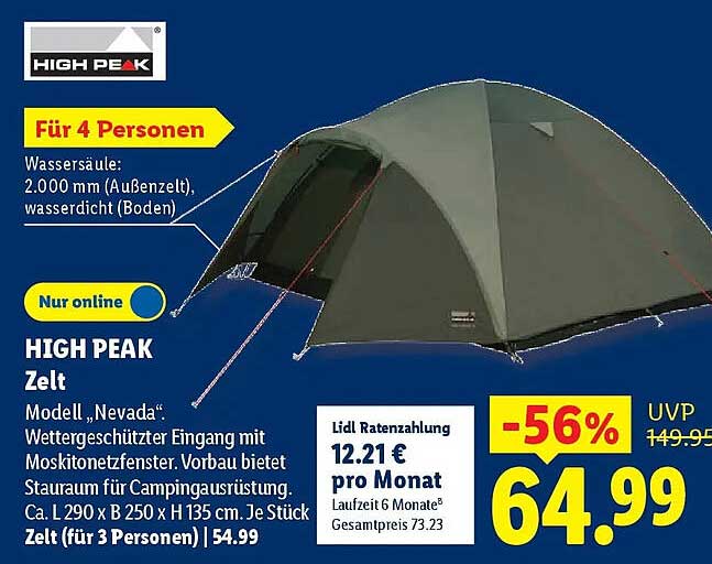 HIGH PEAK Zelt Modell „Nevada“