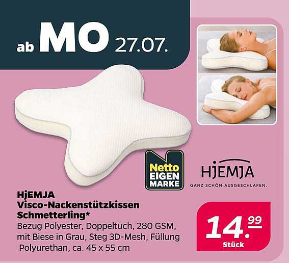HJEMJA Visco-Nackenstützkissen Schmetterling*