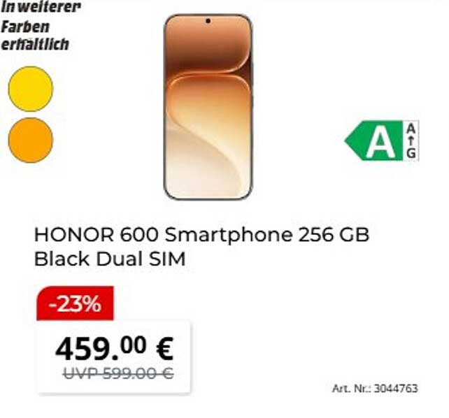 HONOR 600 Smartphone 256 GB Black Dual SIM