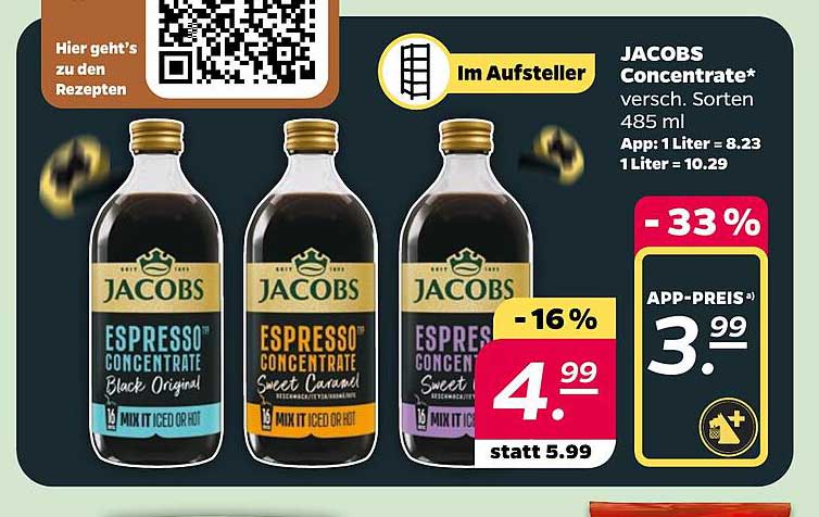 JACOBS Concentrate* versch. Sorten 485 ml