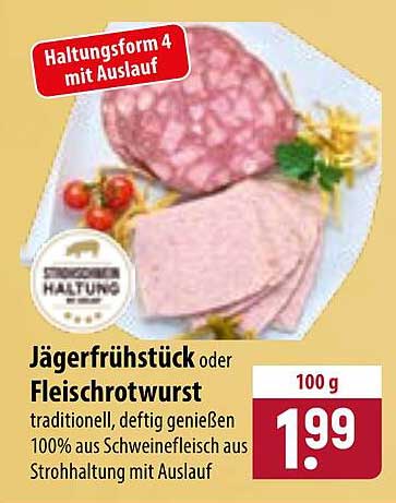 Jägerfrühstück oder Fleischrotwurst