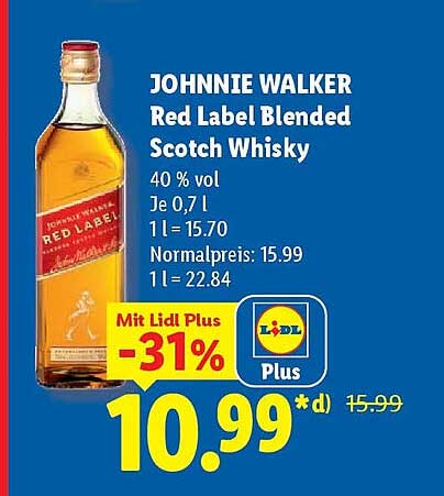 JOHNNIE WALKER Red Label Blended Scotch Whisky