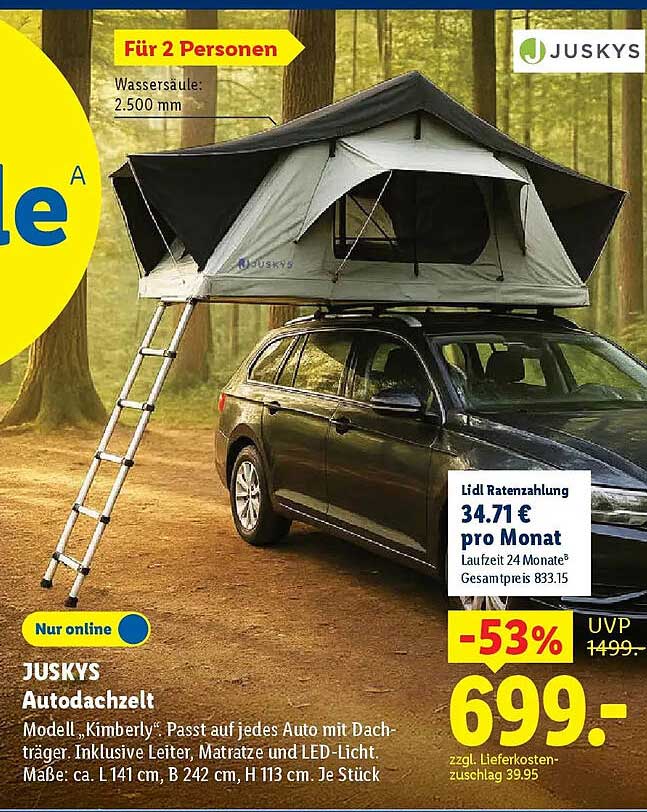 JUSKYS Autodachzelt