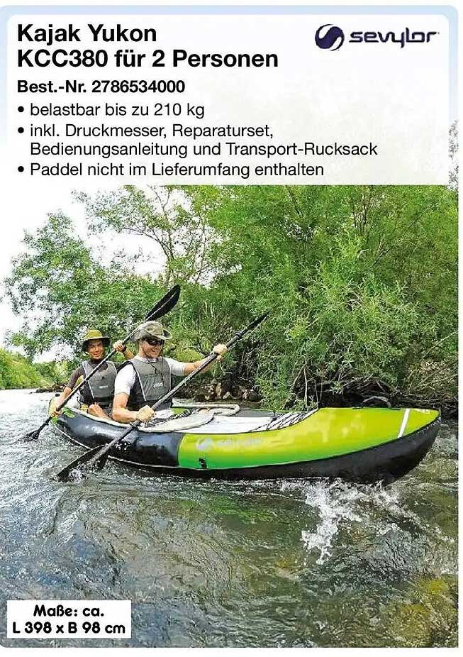 Kajak Yukon KCC380 für 2 Personen