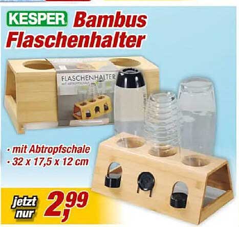 KESP ER Bambus Flaschenhalter