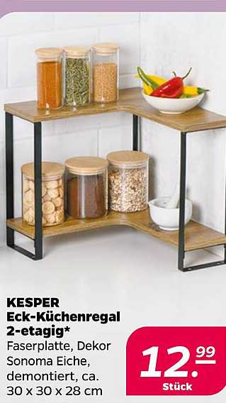 KESPER Eck-Küchenregal 2-etagig*