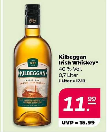 Kilbeggan Irish Whiskey*