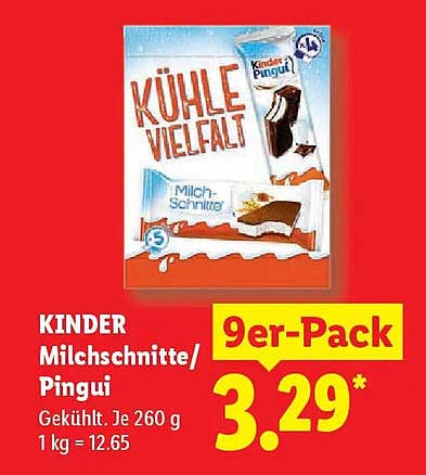 KINDER Milchschnitte/Pingui