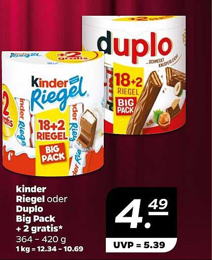 kinder Riegel oder Duplo Big Pack + 2 gratis*