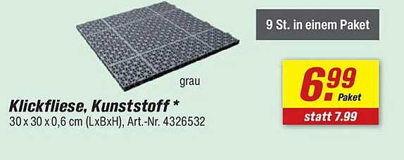 Klickfliese, Kunststoff *