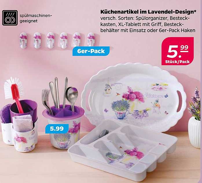 Küchenartikel im Lavendel-Design*