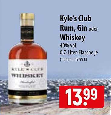 Kyle's Club Rum, Gin oder Whiskey