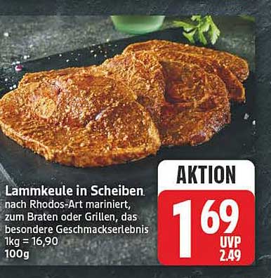 Lammkeule in Scheiben