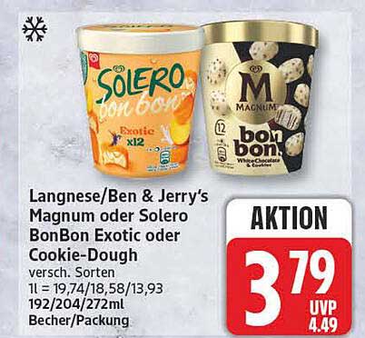Langnese/Ben & Jerry’s Magnum oder Solero BonBon Exotic oder Cookie-Dough