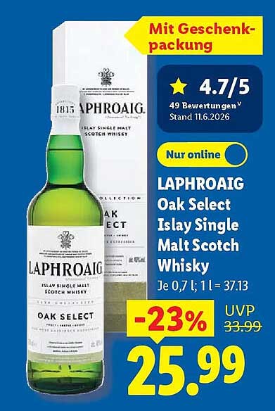 LAPHROAIG Oak Select Islay Single Malt Scotch Whisky