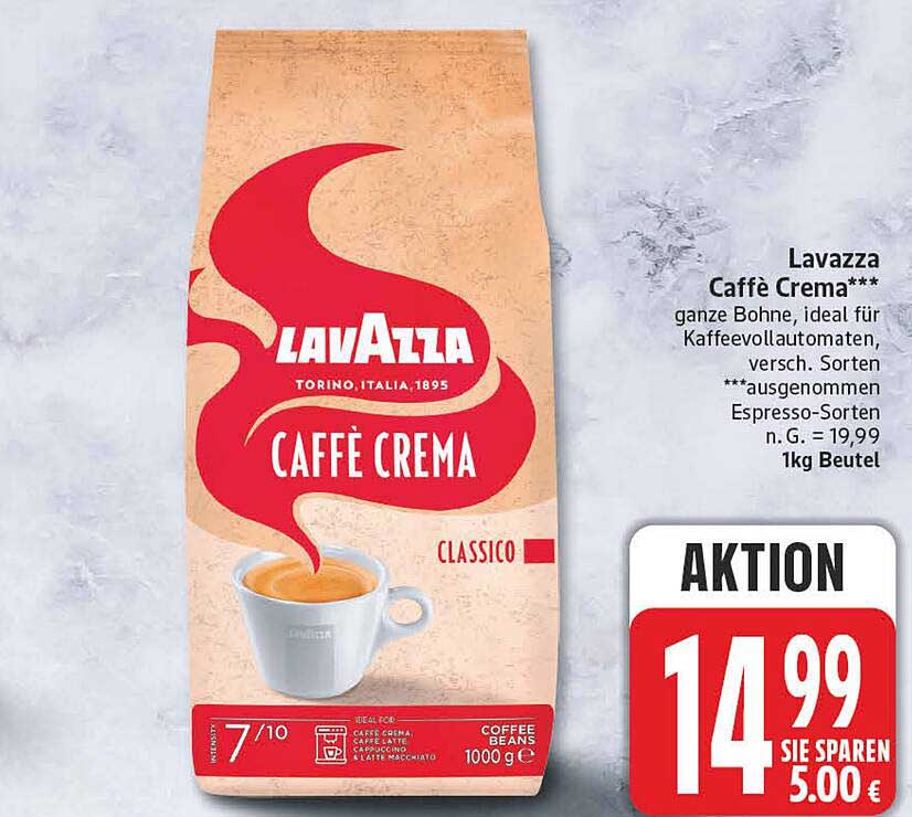 Lavazza Caffè Crema*** ganze Bohne, ideal für Kaffeevollautomaten, versch. Sorten