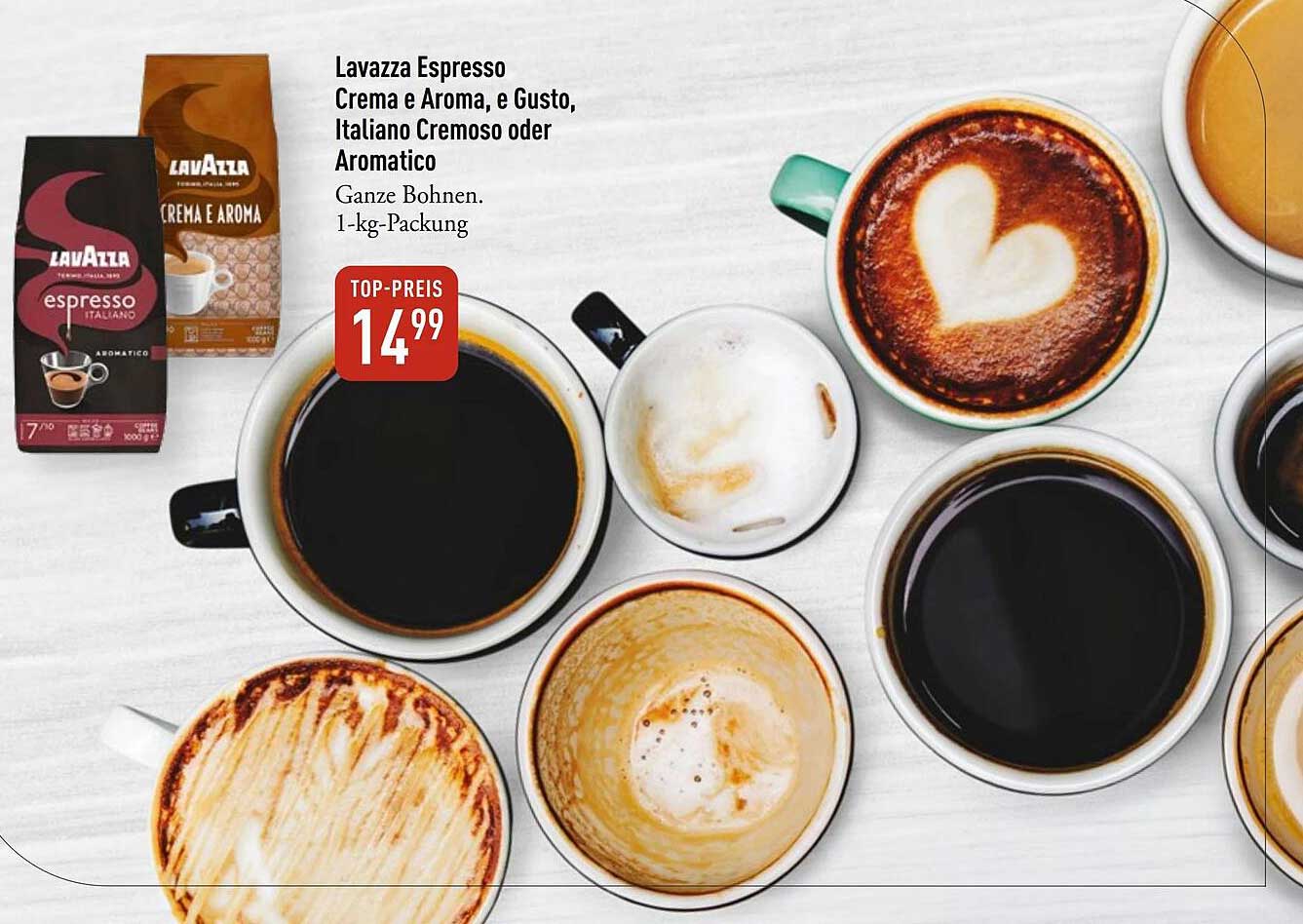 Lavazza Espresso Crema e Aroma, e Gusto, Italiano Cremoso oder Aromatico