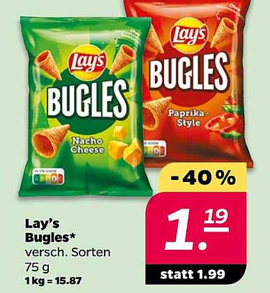 Lay’s Bugles* versch. Sorten 75 g