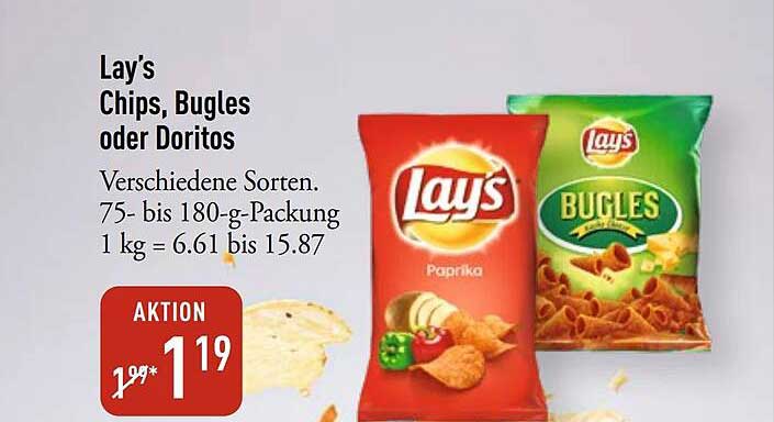 Lay's Chips, Bugles oder Doritos