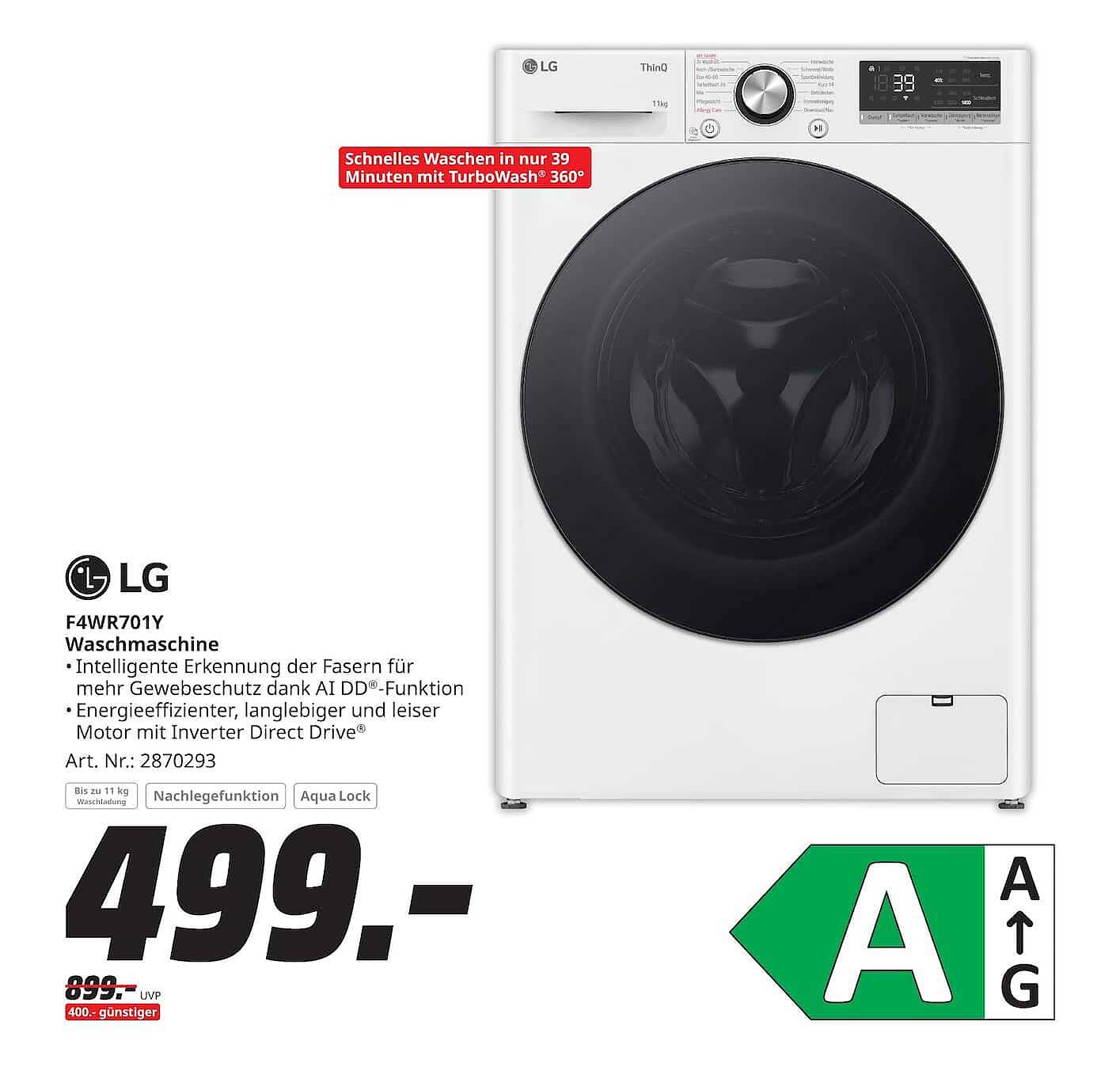 LG F4WR701Y Waschmaschine