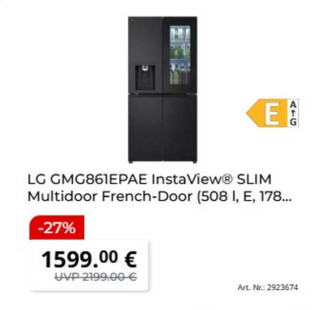 LG GMG861EPAE InstaView® SLIM Multidoor French-Door (508 l, E, 178...