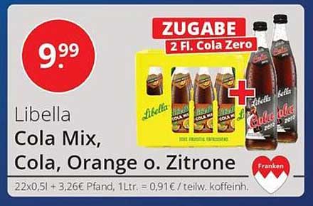 Libella Cola Mix, Cola, Orange o. Zitrone