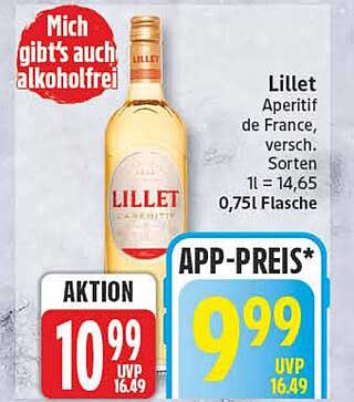 Lillet Aperitif de France, versch. Sorten 0,75l Flasche