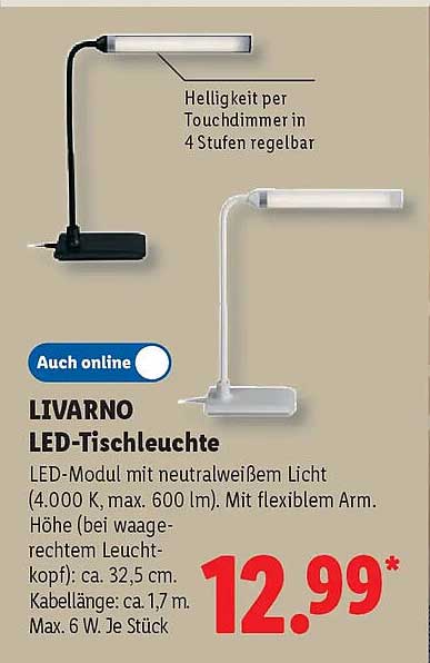 LIVARNO LED-Tischleuchte