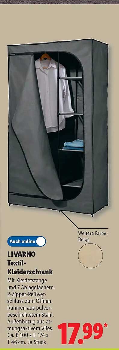 LIVARNO Textil-Kleiderschrank