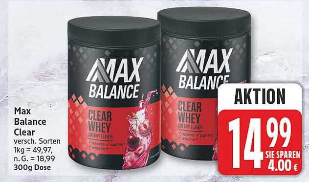 Max Balance Clear versch. Sorten