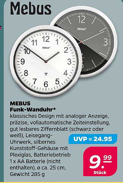 MEBUS Funk-Wanduhr*