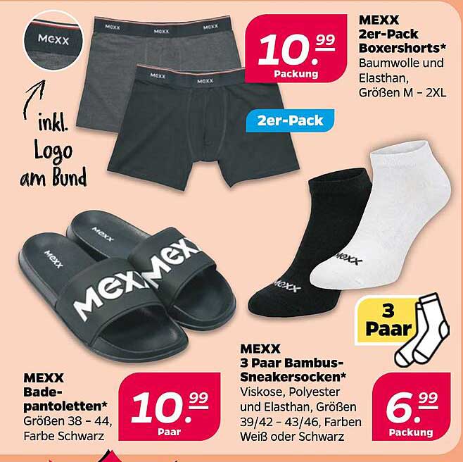 MEXX 2er-Pack Boxershorts* Baumwolle und Elasthan, Größen M - 2XL