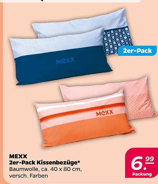 MEXX 2er-Pack Kissenbezüge* Baumwolle, ca. 40 x 80 cm, versch. Farben