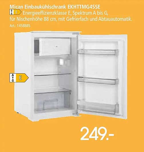 Mican Einbaukühlschrank EKHTTMG4SSE