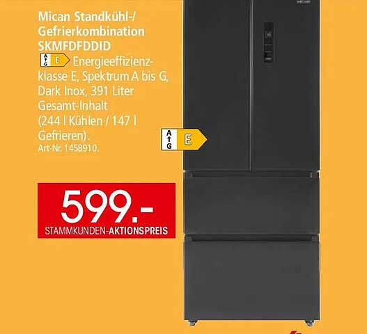 Mican Standkühl-/Gefrierkombination SKMFFDDFDID
