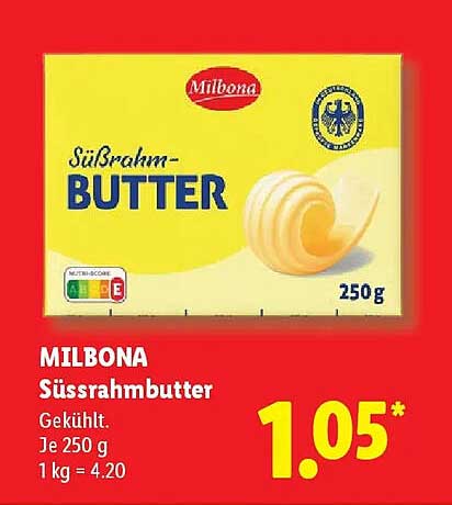 MILBONA Süssrahmbutter