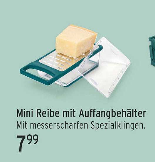 Mini Reibe mit Auffangbehälter
