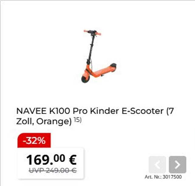 NAVEE K100 Pro Kinder E-Scooter (7 Zoll, Orange) 15)