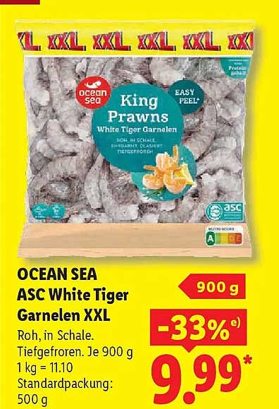 OCEAN SEA ASC White Tiger Garnelen XXL