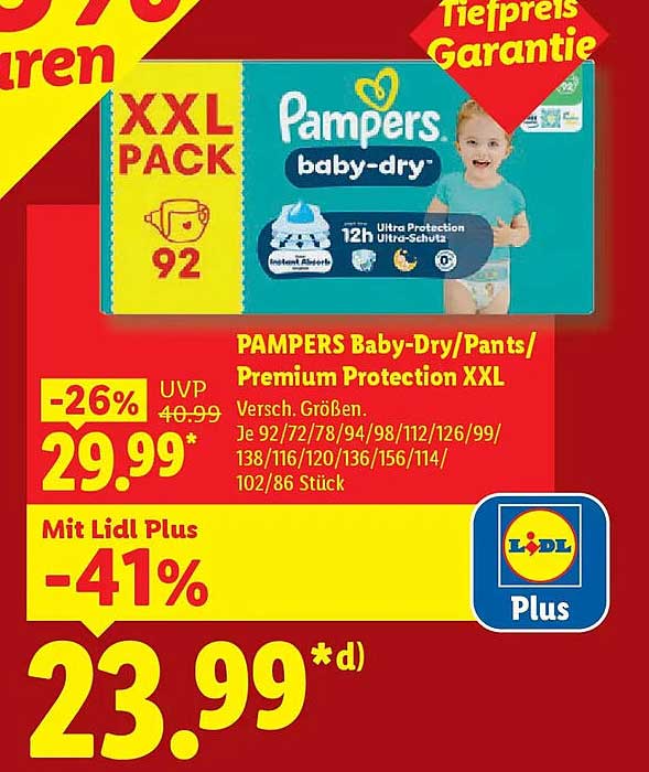 PAMPERS Baby-Dry/Pants/Premium Protection XXL