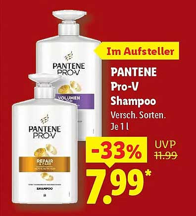 PANTENE Pro-V Shampoo Versch. Sorten. Je 1 l