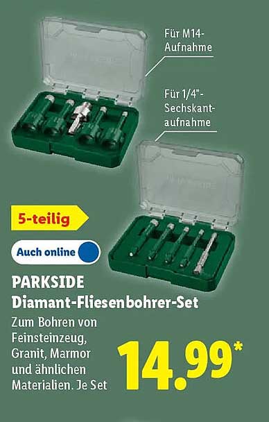 PARKSIDE Diamant-Fliesenbohrer-Set