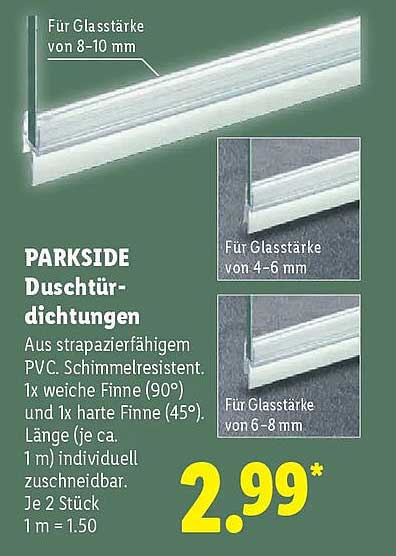 PARKSIDE Duschtür-dichtungen
