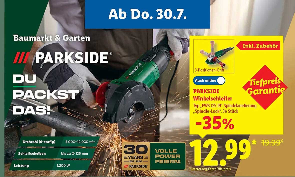 PARKSIDE Winkelschleifer