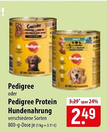 Pedigree oder Pedigree Protein Hundenahrung