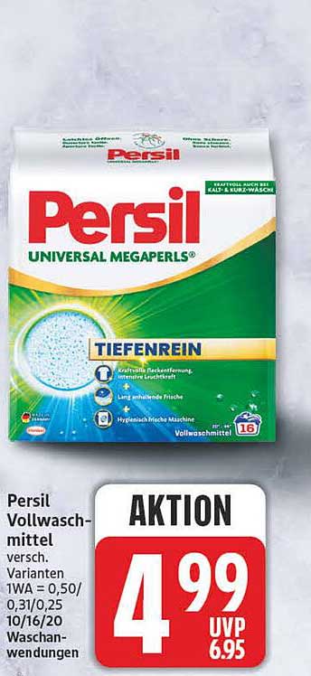 Persil Vollwaschmittel versch. Varianten 1WA = 0,50/0,31/0,25 16/20 Waschanwendungen