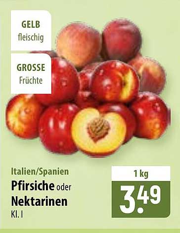 Pfirsiche oder Nektarinen